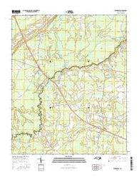 Evergreen North Carolina Current topographic map, 1:24000 scale, 7.5 X 7.5 Minute, Year 2016