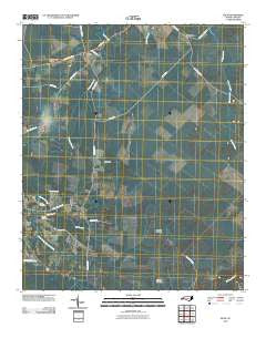 Exum North Carolina Historical topographic map, 1:24000 scale, 7.5 X 7.5 Minute, Year 2010
