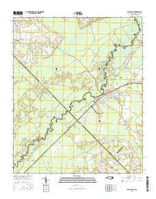 Fair Bluff North Carolina Current topographic map, 1:24000 scale, 7.5 X 7.5 Minute, Year 2016