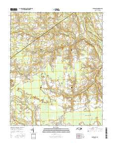 Falkland North Carolina Current topographic map, 1:24000 scale, 7.5 X 7.5 Minute, Year 2016