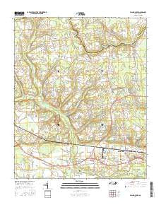 Falling Creek North Carolina Current topographic map, 1:24000 scale, 7.5 X 7.5 Minute, Year 2016