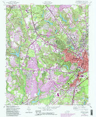 Fayetteville North Carolina Historical topographic map, 1:24000 scale, 7.5 X 7.5 Minute, Year 1957