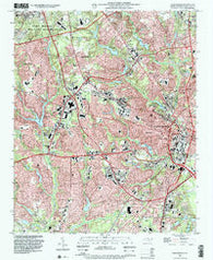 Fayetteville North Carolina Historical topographic map, 1:24000 scale, 7.5 X 7.5 Minute, Year 1997