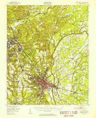 Fayetteville North Carolina Historical topographic map, 1:62500 scale, 15 X 15 Minute, Year 1948
