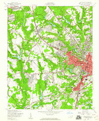 Fayetteville North Carolina Historical topographic map, 1:24000 scale, 7.5 X 7.5 Minute, Year 1957