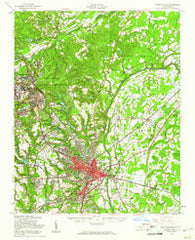 Fayetteville North Carolina Historical topographic map, 1:62500 scale, 15 X 15 Minute, Year 1957