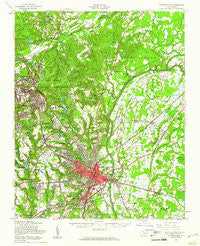 Fayetteville North Carolina Historical topographic map, 1:62500 scale, 15 X 15 Minute, Year 1957