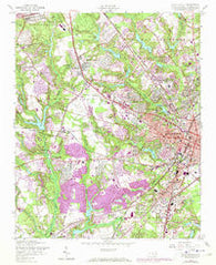 Fayetteville North Carolina Historical topographic map, 1:24000 scale, 7.5 X 7.5 Minute, Year 1957