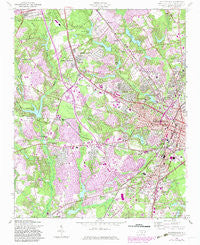 Fayetteville North Carolina Historical topographic map, 1:24000 scale, 7.5 X 7.5 Minute, Year 1957