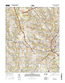 Fayetteville North Carolina Current topographic map, 1:24000 scale, 7.5 X 7.5 Minute, Year 2016