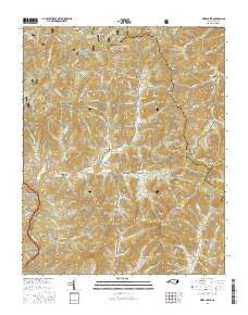 Fines Creek North Carolina Current topographic map, 1:24000 scale, 7.5 X 7.5 Minute, Year 2016