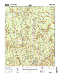 Folkstone North Carolina Current topographic map, 1:24000 scale, 7.5 X 7.5 Minute, Year 2016