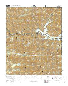 Fontana Dam North Carolina Current topographic map, 1:24000 scale, 7.5 X 7.5 Minute, Year 2016