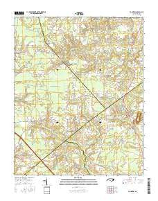 Fountain North Carolina Current topographic map, 1:24000 scale, 7.5 X 7.5 Minute, Year 2016