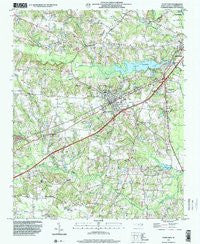 Four Oaks North Carolina Historical topographic map, 1:24000 scale, 7.5 X 7.5 Minute, Year 1997