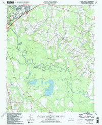 Four Oaks NE North Carolina Historical topographic map, 1:24000 scale, 7.5 X 7.5 Minute, Year 1986