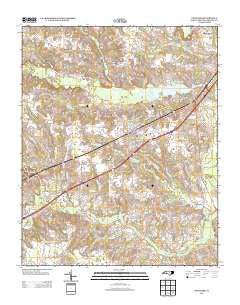 Four Oaks North Carolina Historical topographic map, 1:24000 scale, 7.5 X 7.5 Minute, Year 2013