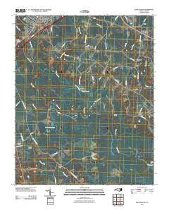 Four Oaks NE North Carolina Historical topographic map, 1:24000 scale, 7.5 X 7.5 Minute, Year 2010