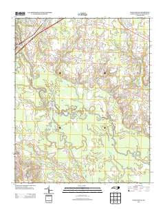 Four Oaks NE North Carolina Historical topographic map, 1:24000 scale, 7.5 X 7.5 Minute, Year 2013