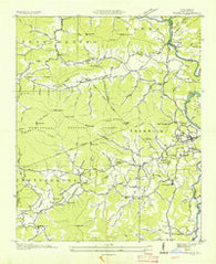Franklin North Carolina Historical topographic map, 1:24000 scale, 7.5 X 7.5 Minute, Year 1935