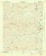 Franklin North Carolina Historical topographic map, 1:24000 scale, 7.5 X 7.5 Minute, Year 1946