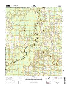 Freeland North Carolina Current topographic map, 1:24000 scale, 7.5 X 7.5 Minute, Year 2016