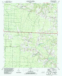 Freeman North Carolina Historical topographic map, 1:24000 scale, 7.5 X 7.5 Minute, Year 1986