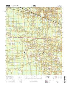 Freeman North Carolina Current topographic map, 1:24000 scale, 7.5 X 7.5 Minute, Year 2016