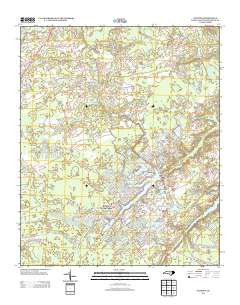 Funston North Carolina Historical topographic map, 1:24000 scale, 7.5 X 7.5 Minute, Year 2013
