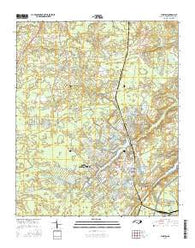 Funston North Carolina Current topographic map, 1:24000 scale, 7.5 X 7.5 Minute, Year 2016
