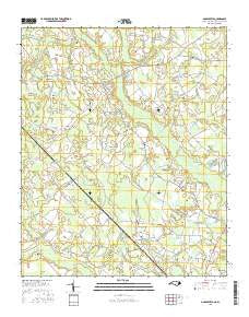 Gaddysville North Carolina Current topographic map, 1:24000 scale, 7.5 X 7.5 Minute, Year 2016