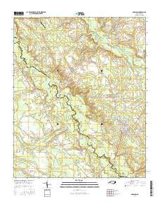 Garland North Carolina Current topographic map, 1:24000 scale, 7.5 X 7.5 Minute, Year 2016