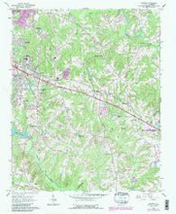 Garner North Carolina Historical topographic map, 1:24000 scale, 7.5 X 7.5 Minute, Year 1964