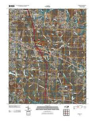 Garner North Carolina Historical topographic map, 1:24000 scale, 7.5 X 7.5 Minute, Year 2010