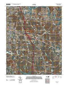 Garner North Carolina Historical topographic map, 1:24000 scale, 7.5 X 7.5 Minute, Year 2010