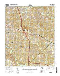 Garner North Carolina Current topographic map, 1:24000 scale, 7.5 X 7.5 Minute, Year 2016