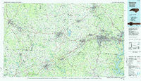 Gastonia North Carolina Historical topographic map, 1:100000 scale, 30 X 60 Minute, Year 1986