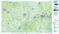 Gastonia North Carolina Historical topographic map, 1:100000 scale, 30 X 60 Minute, Year 1991