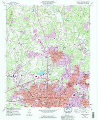 Gastonia North North Carolina Historical topographic map, 1:24000 scale, 7.5 X 7.5 Minute, Year 1993