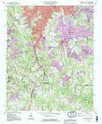 Gastonia South North Carolina Historical topographic map, 1:24000 scale, 7.5 X 7.5 Minute, Year 1993