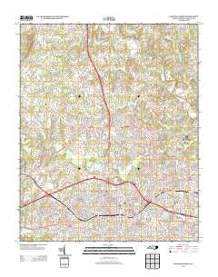 Gastonia North North Carolina Historical topographic map, 1:24000 scale, 7.5 X 7.5 Minute, Year 2013