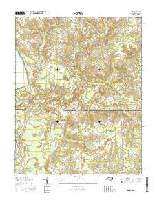 Gates North Carolina Current topographic map, 1:24000 scale, 7.5 X 7.5 Minute, Year 2016