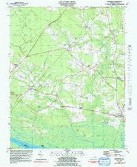 Gatesville North Carolina Historical topographic map, 1:24000 scale, 7.5 X 7.5 Minute, Year 1981