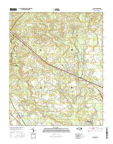 Gibson North Carolina Current topographic map, 1:24000 scale, 7.5 X 7.5 Minute, Year 2016