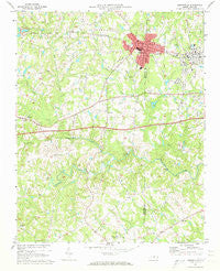 Gibsonville North Carolina Historical topographic map, 1:24000 scale, 7.5 X 7.5 Minute, Year 1970