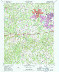 Gibsonville North Carolina Historical topographic map, 1:24000 scale, 7.5 X 7.5 Minute, Year 1970