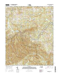Glade Valley North Carolina Current topographic map, 1:24000 scale, 7.5 X 7.5 Minute, Year 2016