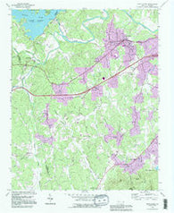 Glen Alpine North Carolina Historical topographic map, 1:24000 scale, 7.5 X 7.5 Minute, Year 1993