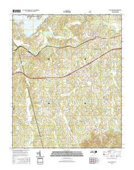 Glen Alpine North Carolina Current topographic map, 1:24000 scale, 7.5 X 7.5 Minute, Year 2016