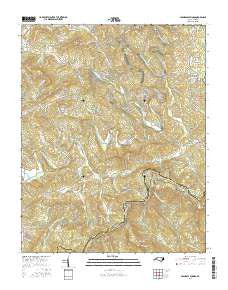 Glendale Springs North Carolina Current topographic map, 1:24000 scale, 7.5 X 7.5 Minute, Year 2016